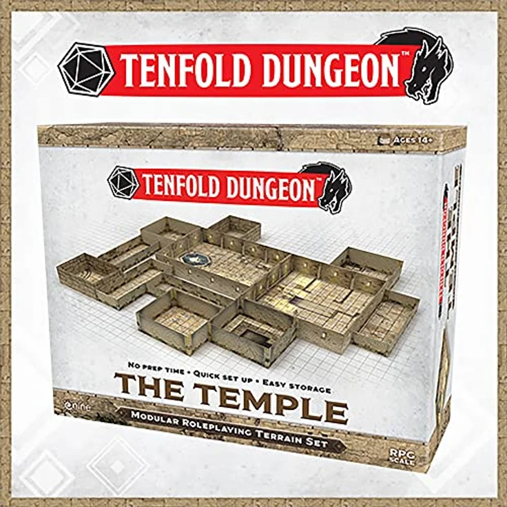 Gale Force Nine GF9TFD04 Tenfold Dungeon: The Temple, Miniaturenspiel Brettspiel in Gelb – Bild 5