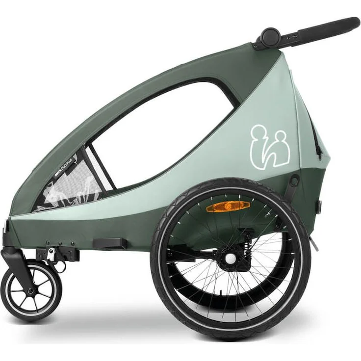 Hauck Dryk Duo Plus, Fahrradanhänger & Buggy mit Hinterradfederung, blau – Bild 1