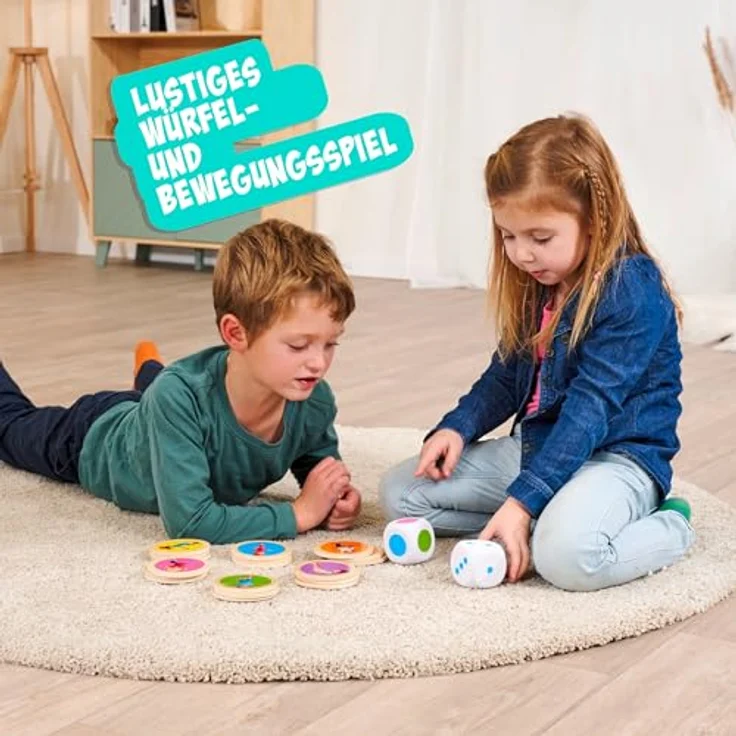 Noris Happy Move - Bewegungsspiel mit XXL-Würfeln für Kinder ab 2 Jahre, Indoor & Outdoor, Motorikförderung, bunt – Bild 4