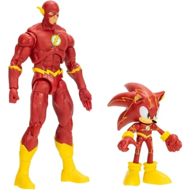 Sonic The Hedgehog DC x Sonic the Hedgehog & The Flash Actionfiguren-Multipack, 2,5" Sonic als The Flash & 5" Classic The Flash, hochbeweglich und detailreiche Sammlerverpackung – Bild 3