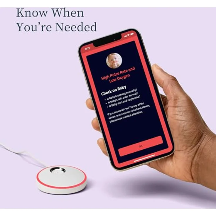 Owlet Baby Care DE Video-Babyphone Owlet Dream Sock - Medizinisch zertifiziertes Pulsoximeter, mit Echtzeitüberwachung von Herzfrequenz, Sauerstoffsättigung & Schlafverhalten via App - Preisvergleich – Bild 5