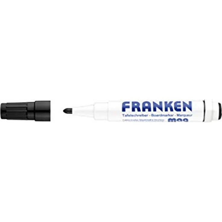 FRANKEN KombiMarker Whiteboard Marker, 1-3mm Strichstärke, geruchsneutral, schwarz – Bild 1
