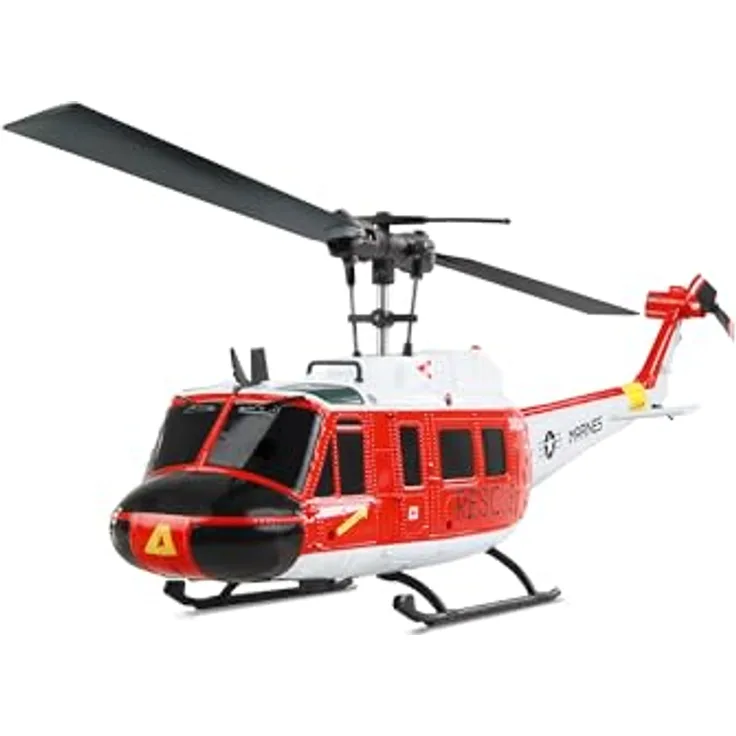 Amewi UH-1 Marine, Ferngesteuerter Hubschrauber mit 6-Kanal Steuerung und 6G/3D-Technologie, Ready-to-Fly