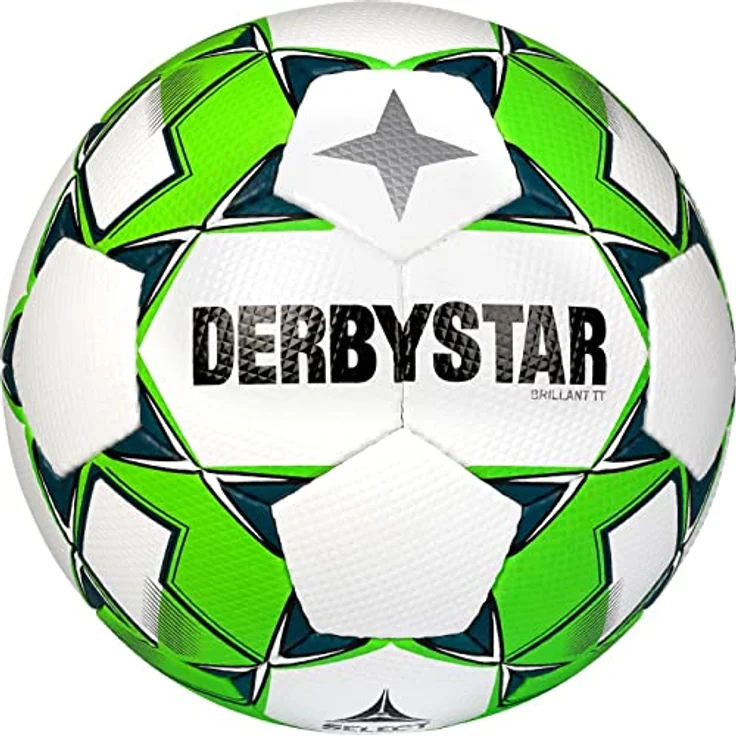 Derbystar Brillant Fußballbälle Weiss Grün Grau 5 – Bild 1