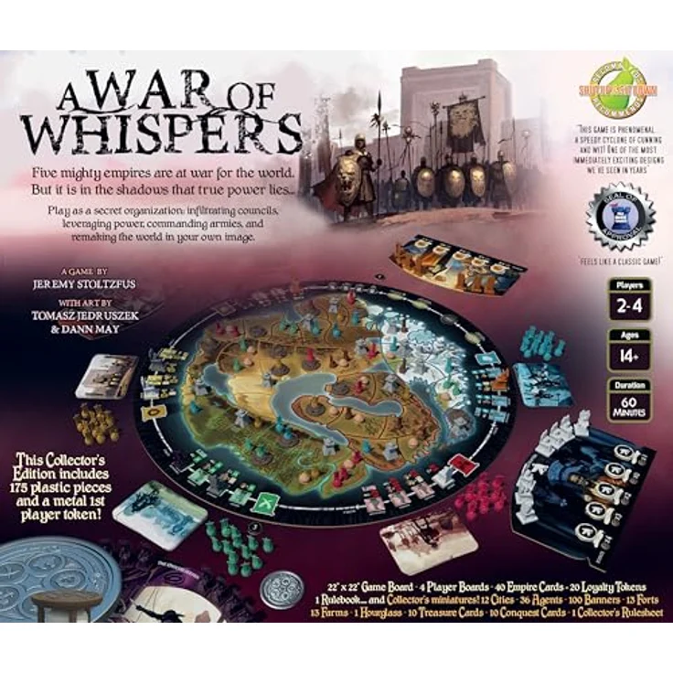 Tabletop Tycoon War of Whispers, Sammleredition Brettspiel mit verbesserten Komponenten und strategischem Gameplay für 2-4 Spieler – Bild 2