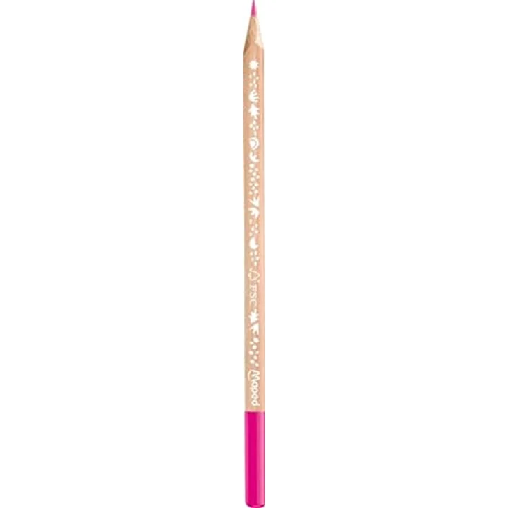 Maped - Buntstifte Smiling Planet aus Naturholz – 12 lebendige Farben – Zeichenstifte für Kinder – Bleistift dreieckig ergonomisch – Tasche mit 12 Holzstiften, FSC-zertifiziert – Bild 4