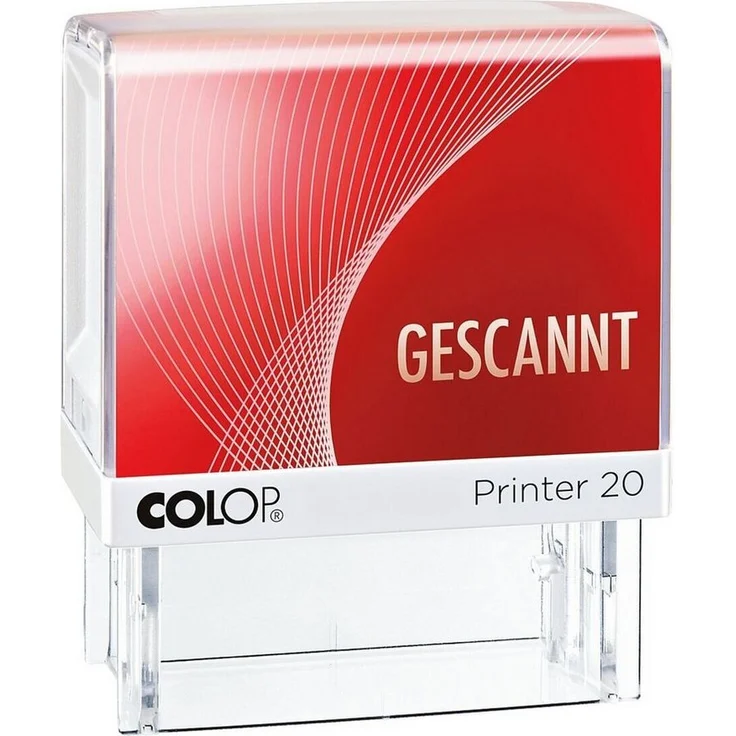 COLOP Stempel Printer 20/L Gescannt, selbstfärbend, mit fertigem Lagertext in Rot – Bild 1