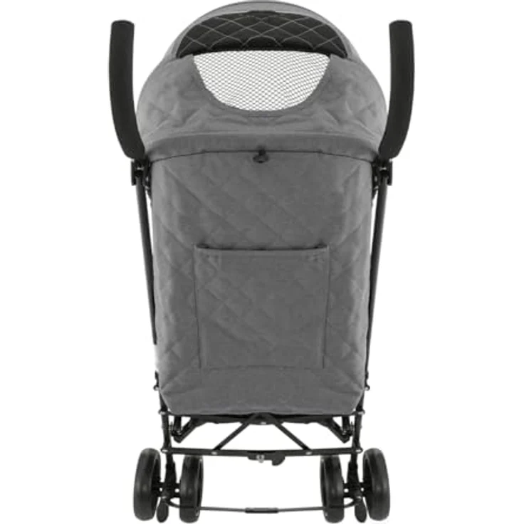 Kikkaboo Kinderwagen Käfer, Stahlrahmen, Korb, abnehmbare Vorderräder, Fußstütze, Farben:dunkelgrau – Bild 4
