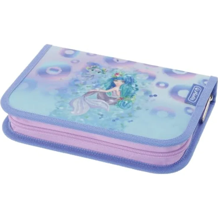 Herlitz Schüleretui Mystic Mermaid, 31-teiliges gefülltes Federmäppchen für Mädchen, Polyester, ca. 20,3 x 14 x 3,5 cm