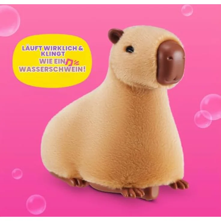 Pets Alive Mommy Capybara and Baby Surprise, interaktive Kuscheltiermutti mit 2-3 versteckten Baby-Capybaras, realistische Lauf- und Geräuschfunktion – Bild 3
