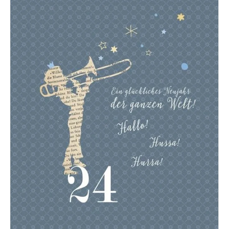 Coppenrath Verlag Adventskalenderbuch zum Aufschneiden, literarischer Advent mit 24 Texten von renommierten Autorinnen und Autoren, Glitzerleinen mit Goldfolie und Hochprägung – Bild 3