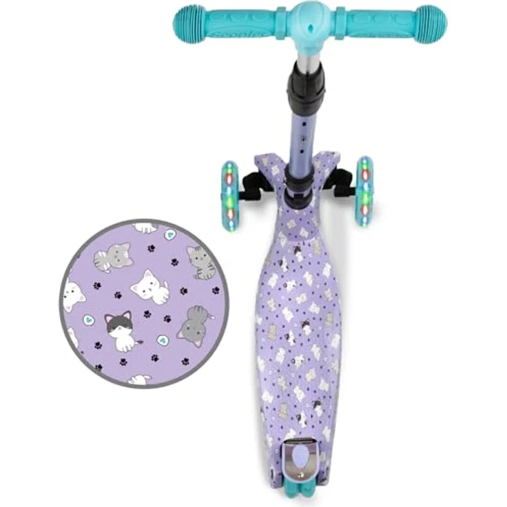 COIL VENTO Dreiradscooter Kinderroller, Tretroller mit ABEC-7-Lager, 3-stufiger Lenkradverstellung und LED-Rädern – Bild 2