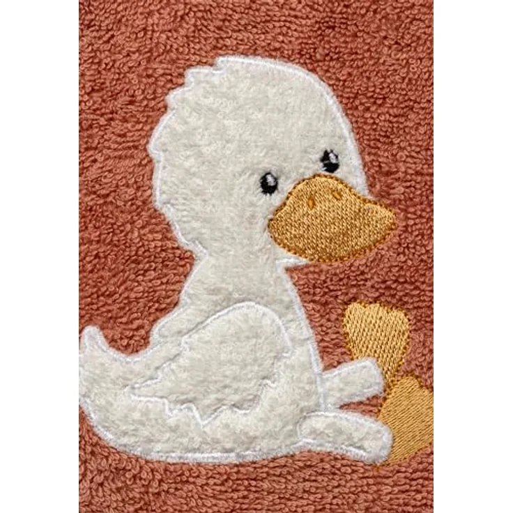 Sterntaler Ärmellätzchen aus Frottee mit Druckknopf und Ente Edda Lou Applikation, saugfähig, für Jungen und Mädchen, gelb – Bild 4