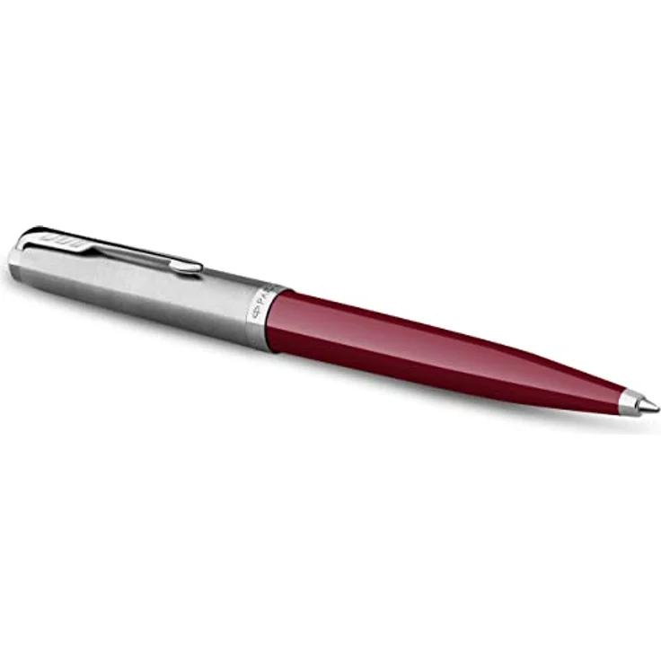 Parker Kugelschreiber 51 Burgundy C.C. M, burgunderrot, Edelstahl mit ausziehbarem Mechanismus, Geschenkbox – Bild 2