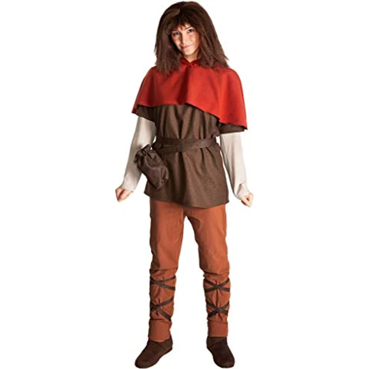 Maskworld Ronja Räubertochter Kostüm - hochwertiges 5-teiliges Verkleidungsset für XL - Karneval & Motto-Party - Astrid Lindgren-Filmklassiker - Kinderkostüm – Bild 1