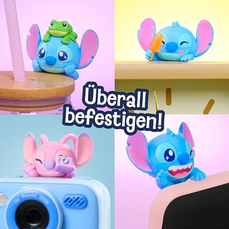 Disney Stitch Attachmeez Mini-Figur Blindbox, 5 cm, haftbar an Tassen, Büchern und Tablets, Sammelset mit Surfbrett-Display, für Kinder ab 3 Jahren von Just Play – Bild 3