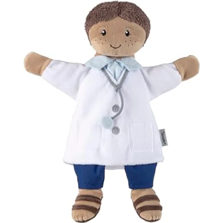 Sterntaler Handpuppe Arzt, weiches Spielzeug für Kasperle Theater, Geschichten erzählen, erstes Rollenspiel, für Mädchen und Jungen – Bild 1