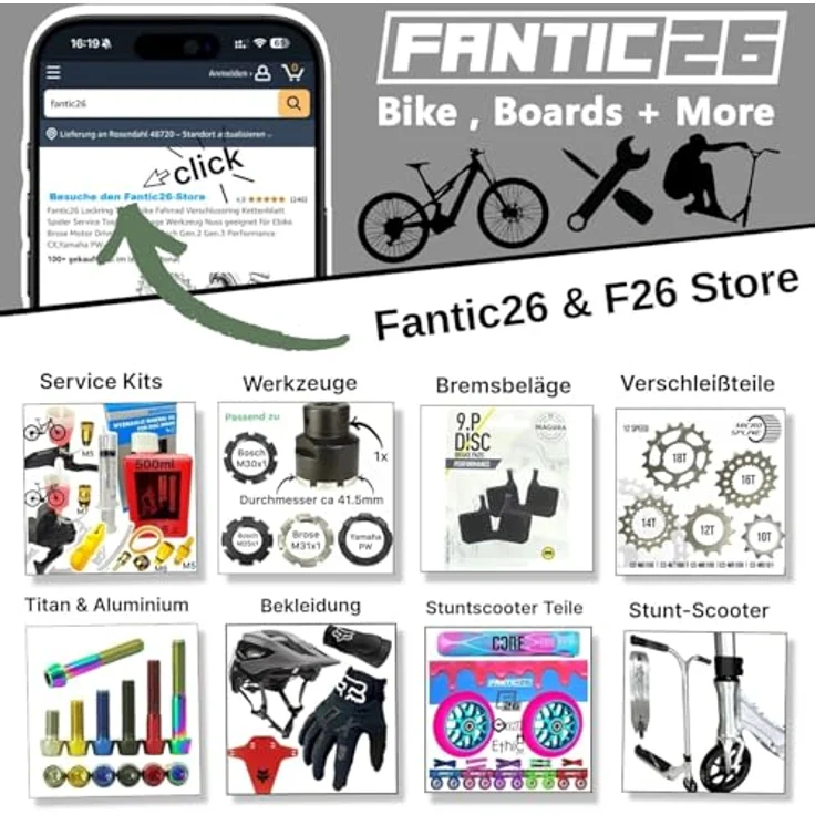 Fantic26 Base Stunt-Scooter, 100mm Rolle mit ABEC-11 Kugellagern, Aluminium 6061-T6, langlebig und leicht – Bild 6