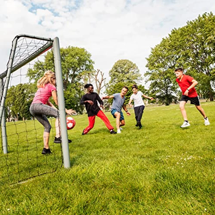 HUDORA Kinder, Jugendliche & Erwachsene Fußball-Tor Expert 300 Garten Fußballtor grau – Bild 3