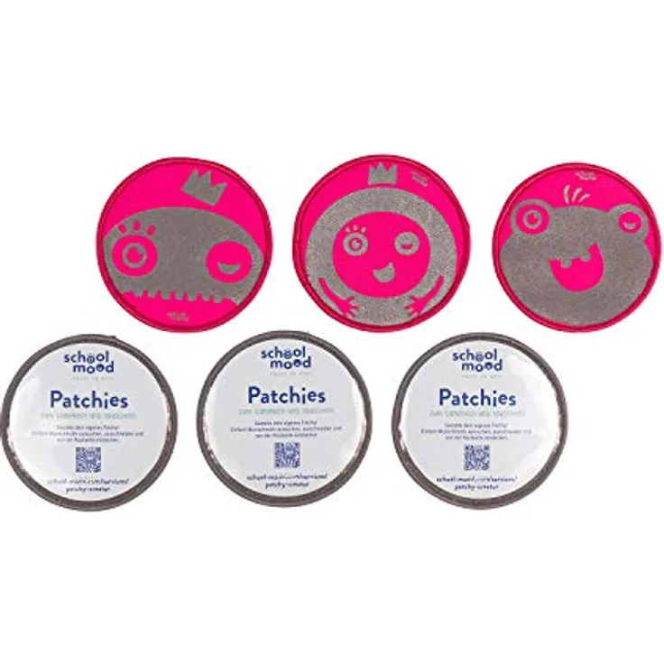 School Mood 6er Patchy-Set Pink Monsters