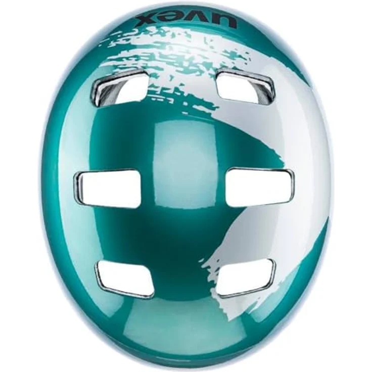 uvex Kid 3, robuster Fahrradhelm für Kinder mit individuellem Größenanpassungssystem, waschbarer Innenausstattung, Teal-Silver, 55-58 cm – Bild 2