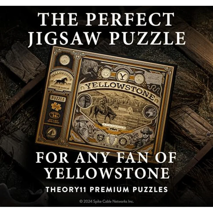 theory11 Yellowstone Puzzle, 1.000 Teile, offiziell lizenziertes Merchandise mit Goldfolien-Details, präzise Passform und Premium-Qualität – Bild 4