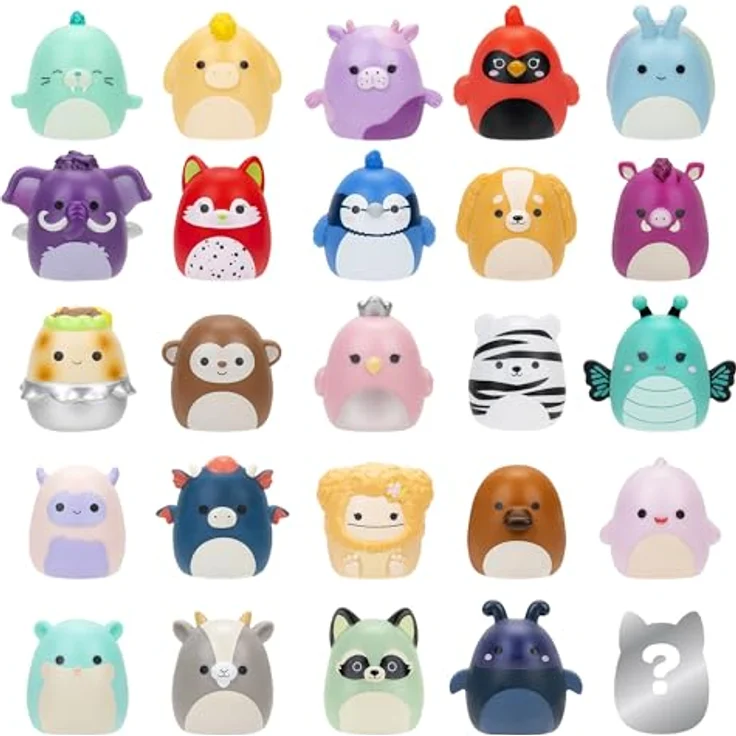 Squishmallows Squish-a-longs, 25 Mini Spielfiguren aus strapazierfähigem PVC mit 5 Accessoires und Sammlerhandbuch, für Kinder ab 6 Jahren – Bild 2