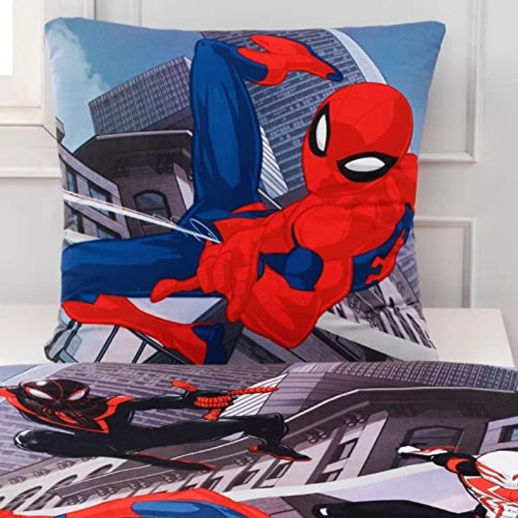 Marvel Spiderman Bettwäsche Bettbezug 135x200 80x80 Baumwolle · Kinderbettwäsche Teenager-Bettwäsche · NY Fanartikel Comic Spinne – Bild 3