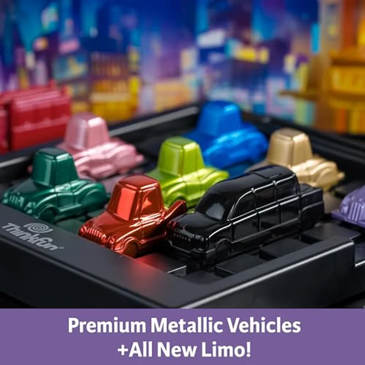 ThinkFun 76617 - Rush Hour Deluxe Edition in Metalloptik, Logikspiel für Erwachsene und Kinder ab 8 Jahren – Bild 3
