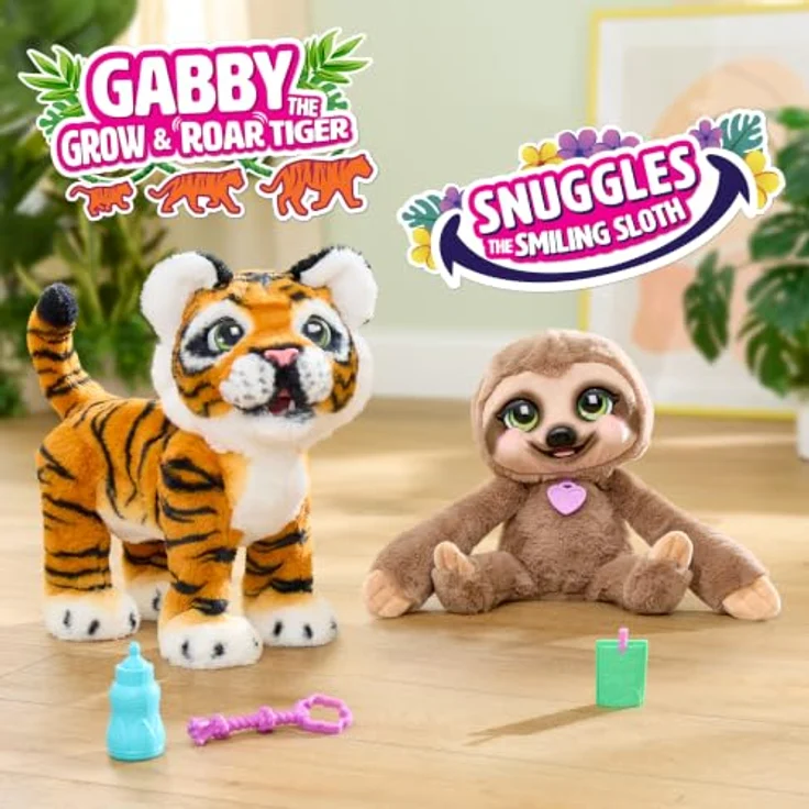 Just Play FurReal Gabby, interaktive Plüsch-Tigerpuppe mit Ton, 32-38 cm, orange – Bild 2
