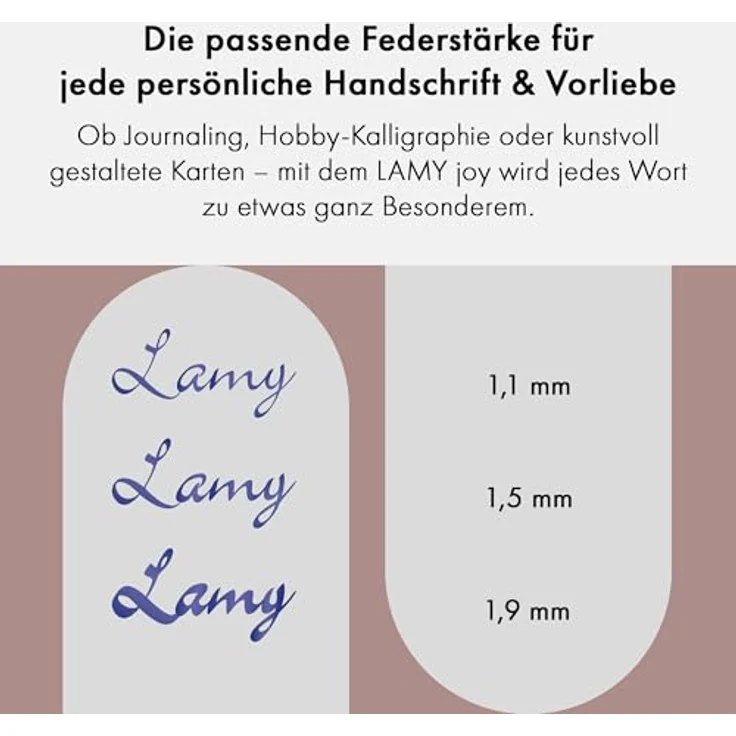 LAMY Füllfederhalter joy black [015], Schönschreibset mit drei Kalligraphiefedern – Bild 5