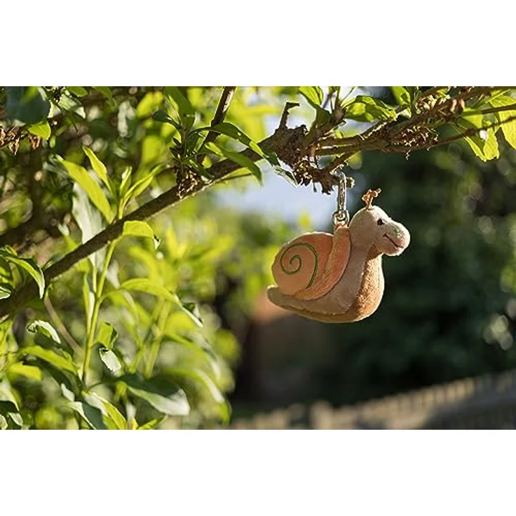 Schaffer 0256 Schlüsselanhänger Kuscheltier Schnecke Adele, 9 cm, orange-braun, waschbar bei 30°C, plüschig weich – Bild 5