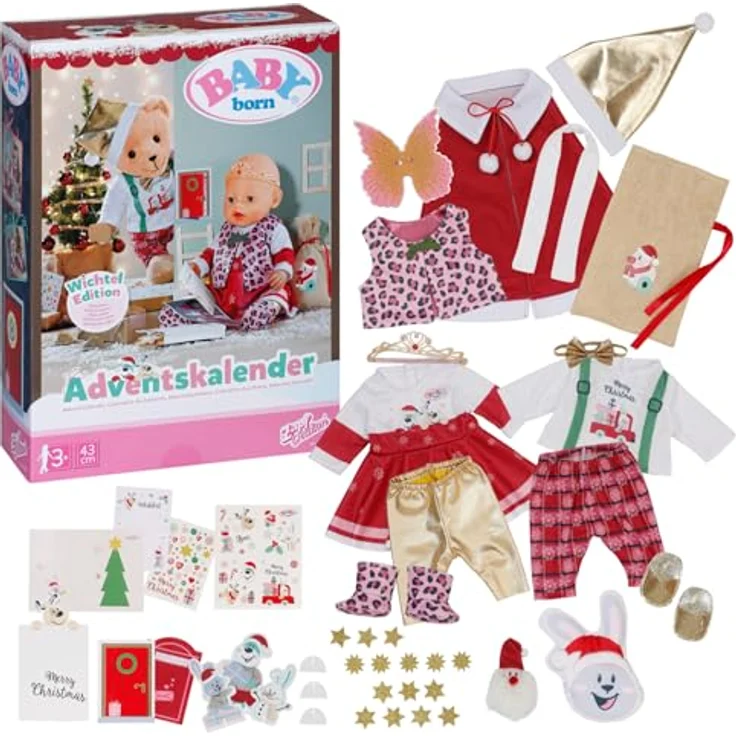 BABY Born Adventskalender mit 24 Überraschungen, Puppenkleidung und Accessoires für 43 cm Puppen, 836101 Zapf Creation - Preisvergleich – Bild 1