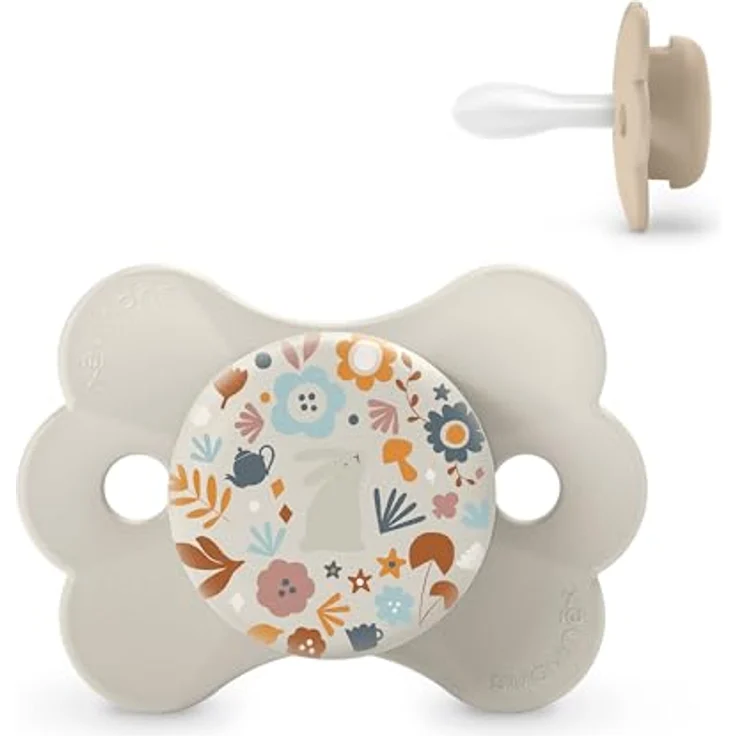 Suavinex Wonderland Schnuller für Babys 6-18 Monate, physiologischer Silikon-Sauger SX Pro, flach, symmetrisch, hautfreundlich, beige – Bild 1