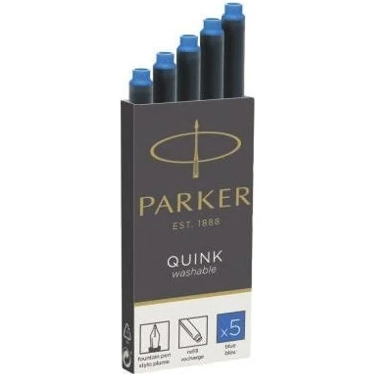 Parker Tintenpatrone QUINK Z44 blau 5 St./Pack.