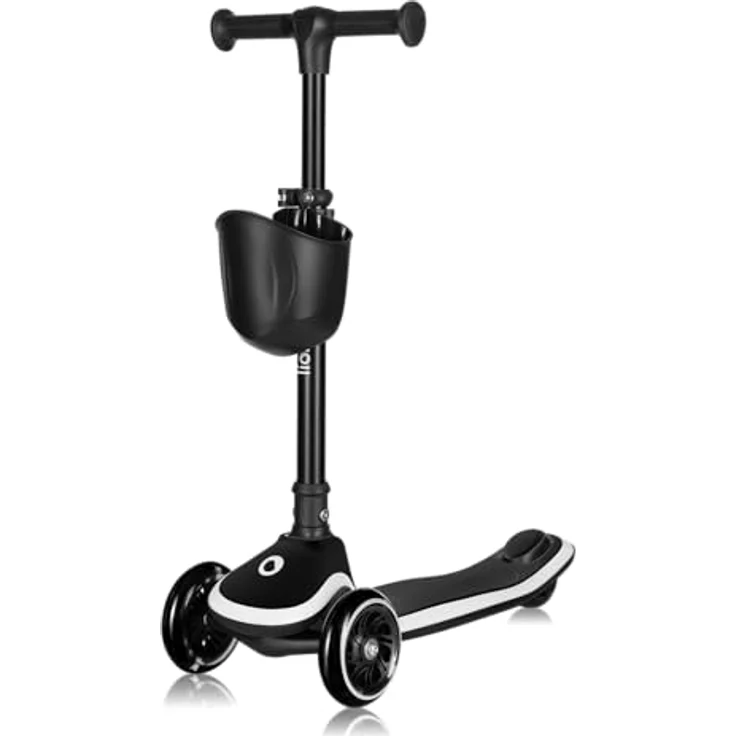 lionelo Dreiradscooter MEY, LED-Deck, faltbare Lenkstange, Tragegriff, bis 50 kg, für Kinder ab 3 Jahren – Bild 1