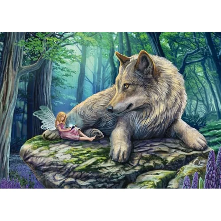Schmidt Spiele 59714 Wolf und Elfe, 500 Teile Puzzle, Premium-Qualität mit Puzzlemaßen 48,1 x 34,1 cm – Bild 4