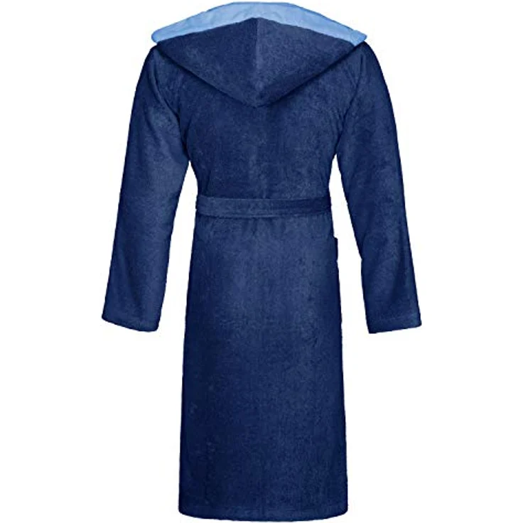 Bugatti Stefano Herren Bademantel mit Kapuze, 100% SUPERSOFT-Baumwolle, marine blau – Bild 2