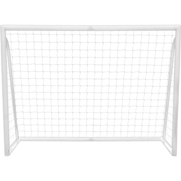 Monster Shop Fußballtor Goal Allwetter PVC Geknotetes Netz 2,4 x 1,8m Leicht zu tragen & aufzubauen Wasserfest mit Klicksystem & 5 Schusslöchern Torwand Trailer & Tasche, Blau – Bild 1