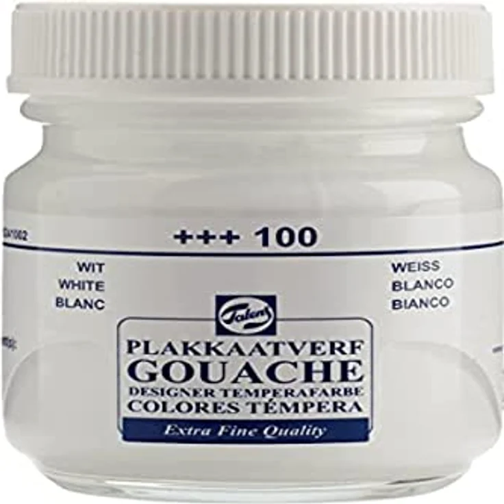 Talens Pintura de Gouache Blanca 50 ml, hochwertige Malfarbe in Weiß – Bild 3