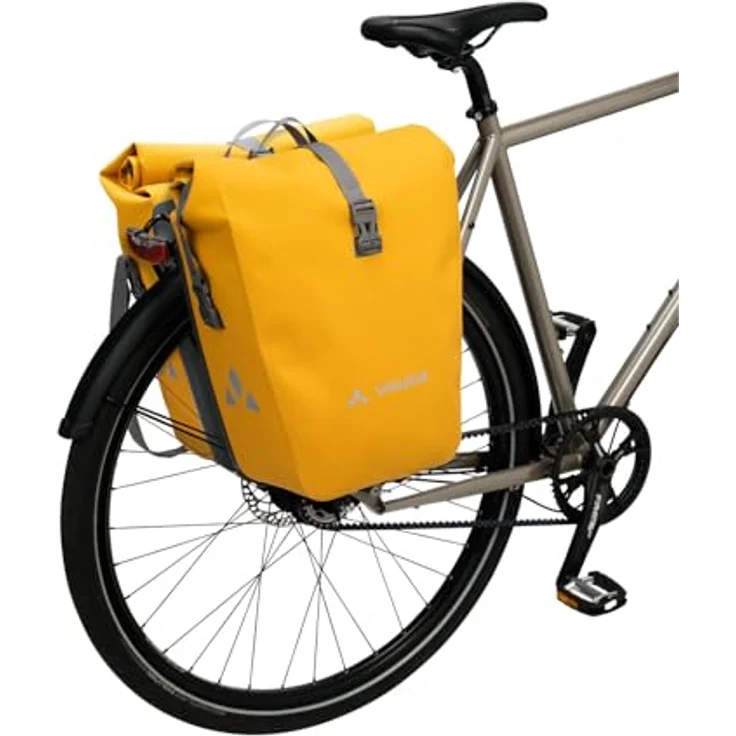Vaude Velotasche, Gepäckträgertasche (48 l) aus PVC-freiem Planenmaterial, wasserdicht, QMR 2.0-System, Paar – Bild 5