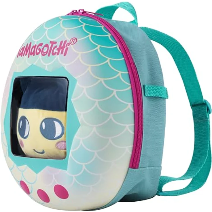 Bandai Tamagotchi-Rucksack und 3-in-1-Plüschtier, gelb, für Kinder ab 4 Jahren – Bild 2