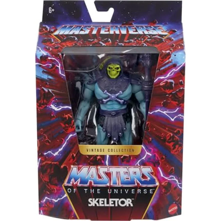 Masters of the Universe Masterverse Skeletor Vintage Collection, Actionfigur 18 cm mit Schwert und Stab, Blau und Violett – Bild 2