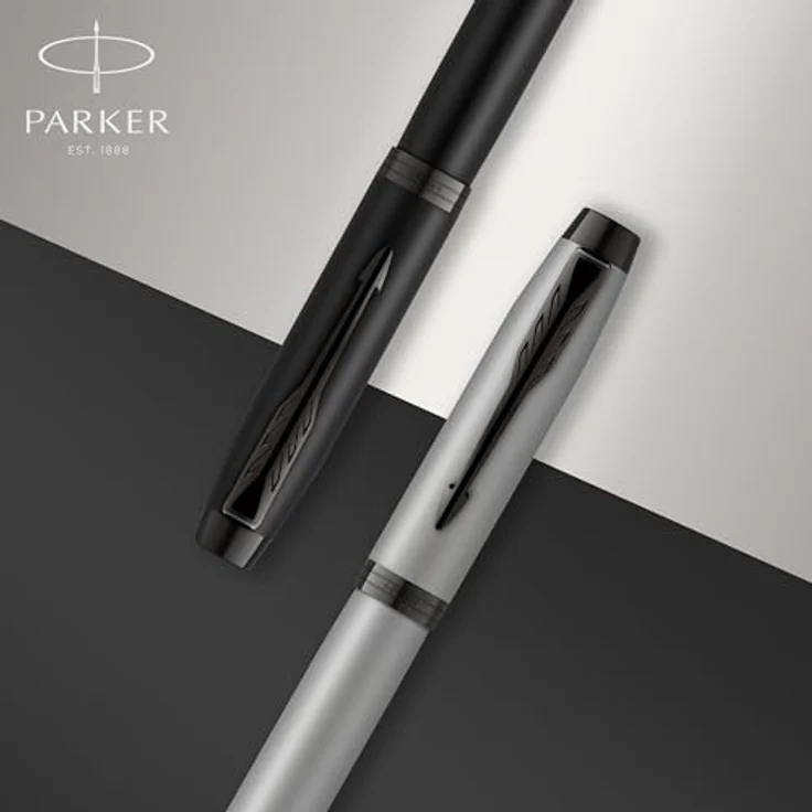 Parker Pen IM Brushed Metal G.C., hochwertiger Schreibstift mit Edelstahlfeder, Silber – Bild 7