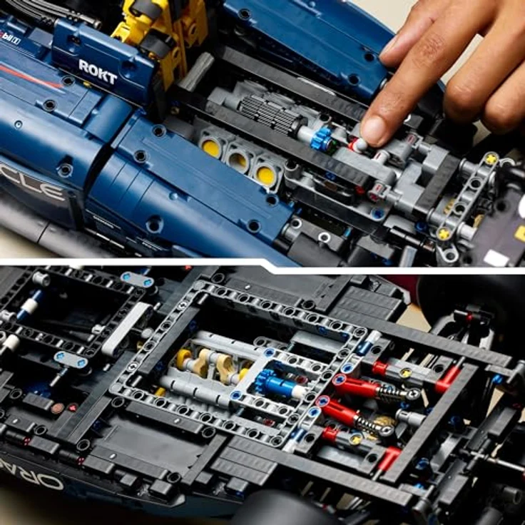 LEGO Technic 42206 Oracle Red Bull Racing RB20 F1 Rennauto, Bausatz mit authentischem V6-Motor und beweglichen Kolben, Mehrfarbig – Bild 5