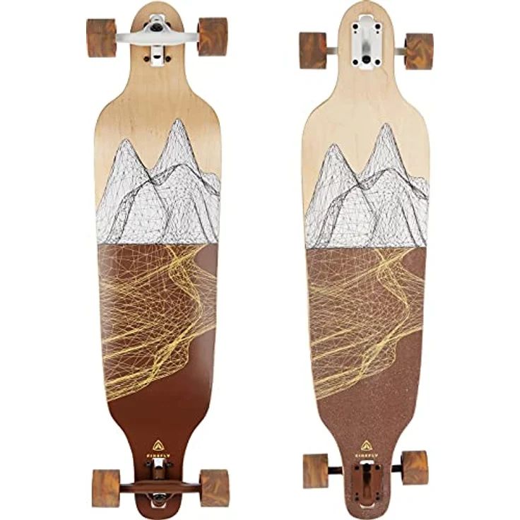 Firefly Kinder LGB 305 Longboard-Skateboard, Wood/White/Brown, Quality Wood Construction for Fast and Safe Riding – Bild 1
