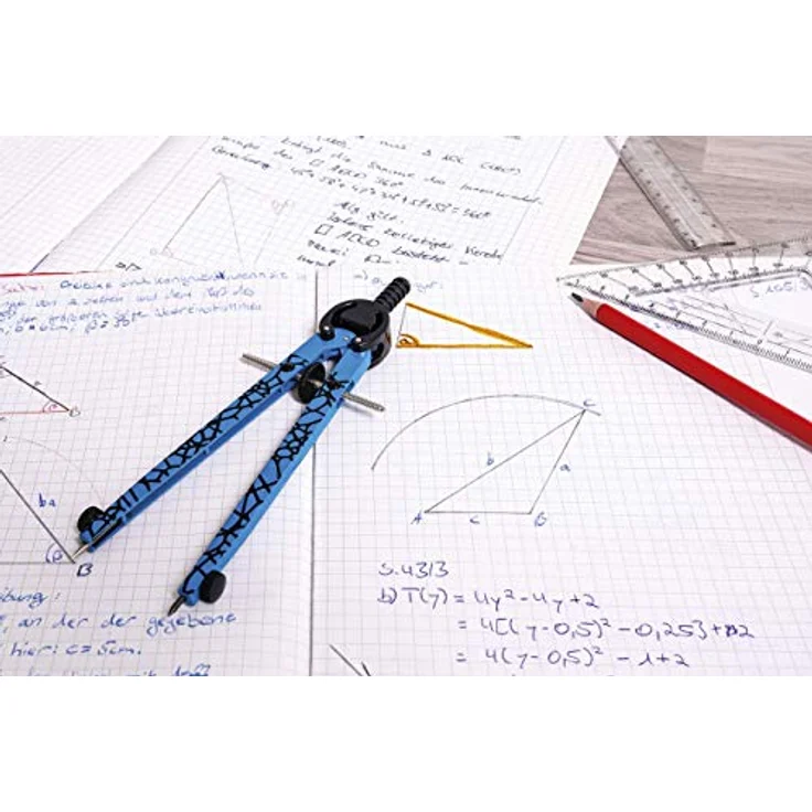 Eberhard Faber 571702 - Schnellverstellzirkel im Etui, neon blau – Bild 2