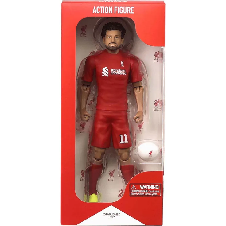Banbo Toys Actionfigur Mohammed Salah, 20 cm detailreiche Fussballfigur vom FC Liverpool FC aus langlebigem Kunststoff