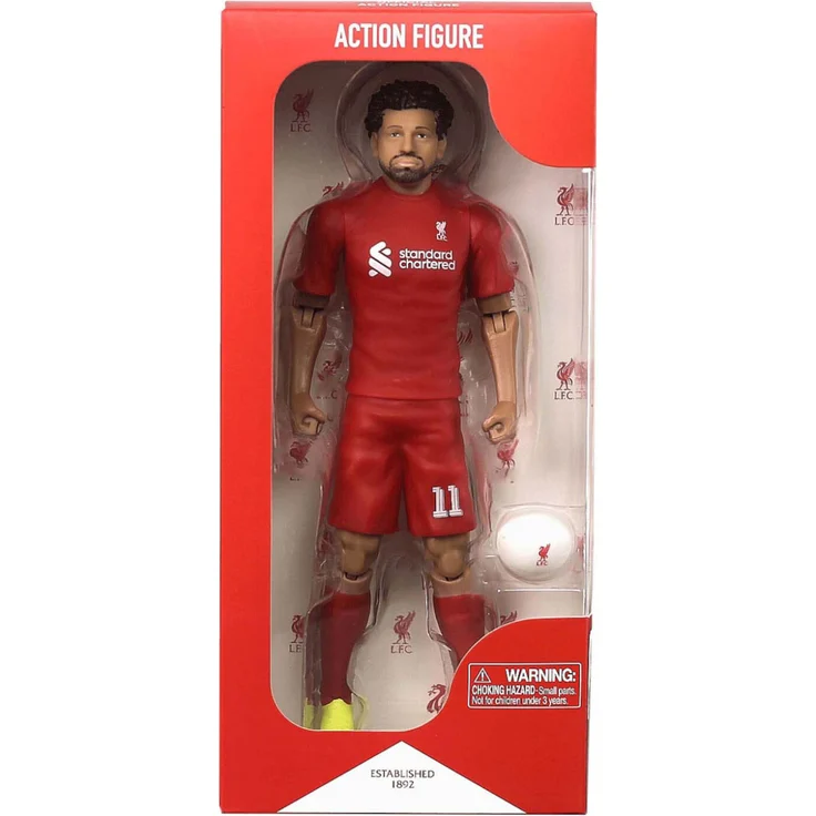 Banbo Toys Actionfigur Mohammed Salah, 20 cm detailreiche Fussballfigur vom FC Liverpool FC aus langlebigem Kunststoff