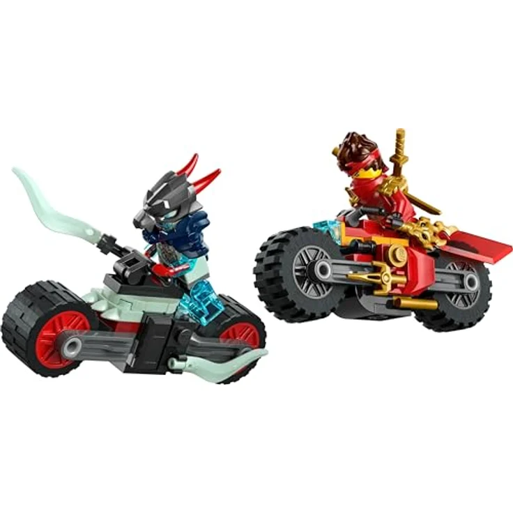 LEGO Ninjago 71838 - Kais Motorradrennen, actiongeladenes Spielset mit 2 Ninja-Bikes und 2 Minifiguren, rot – Bild 2